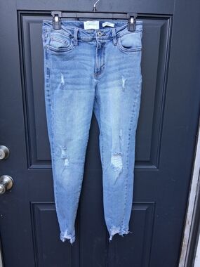 GENERATION Y soft stretch light blue distressed women's jeans